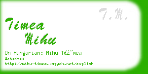 timea mihu business card